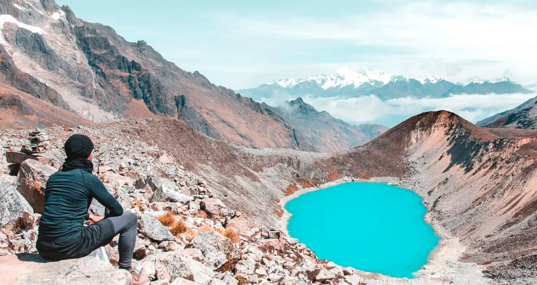 Beautiful lake on the Salkantay Trek to Machu Picchu